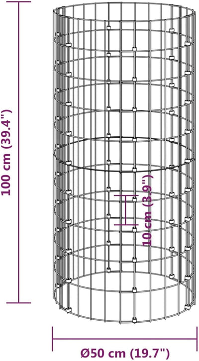 Gecheer Gartenkomposter Komposter Metallkomposter Kompostbehälter Metallgitter Drahtgitter Ø50x100 c