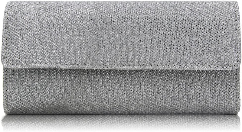 CORIOS Damen Clutch Tasche Pailletten Abendtasche Glitzernde Handtasche mit Abnehmbarer Kette Brautt