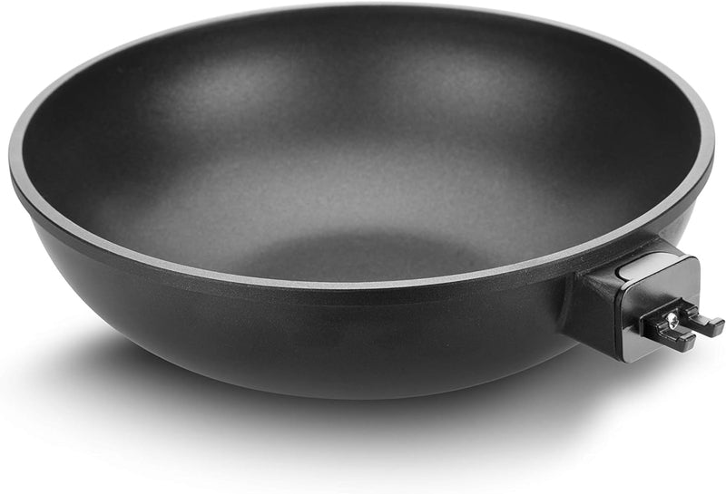 Tescoma Wok SmartCLICK 28 cm, Edelstahl, Schwarz, 50 x 29.2 x 12.7 cm