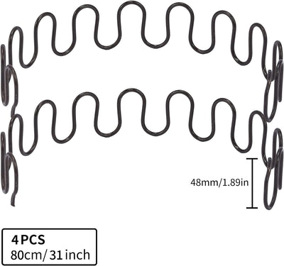 Carkio Ersatz-Federn für Sofa, 4 Stück, 31in (78.74 cm) Feder mit 16 Stück S-Clips, 4,0 Draht-Durchm