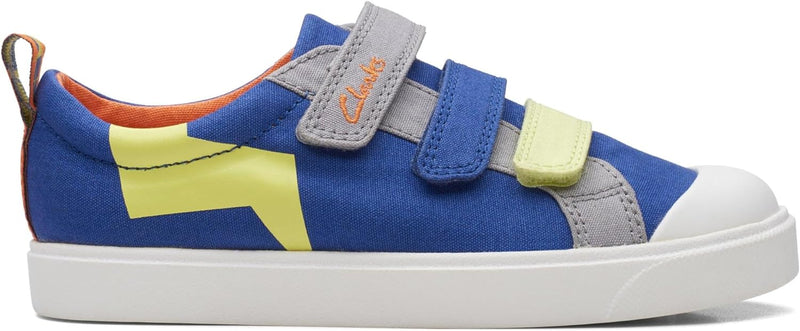 Clarks Jungen City Vibe K Sneaker 24 EU Bright Blue, 24 EU Bright Blue