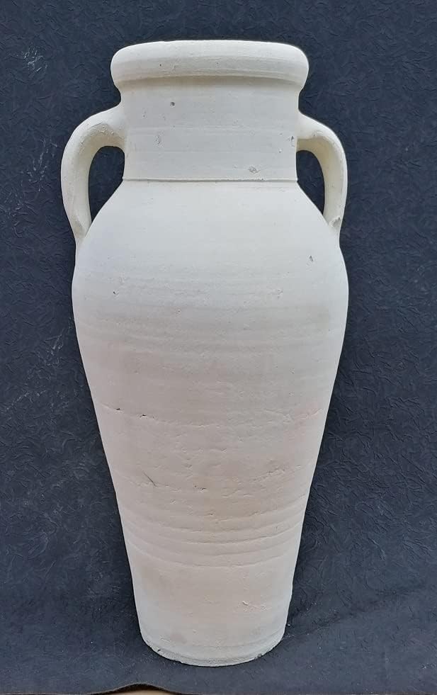 Amphore 60 cm aus Terracotta Terrakotta mit 2 Henkeln Garten Landhaus Vase Deko Vintage Mediterran