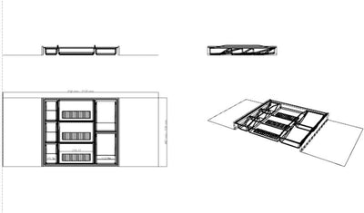 LANA solution 70er - 120er Schublade - Universal Gewürzeinsatz – Tiefe wählbar (Anthrazit, 480 mm Sc