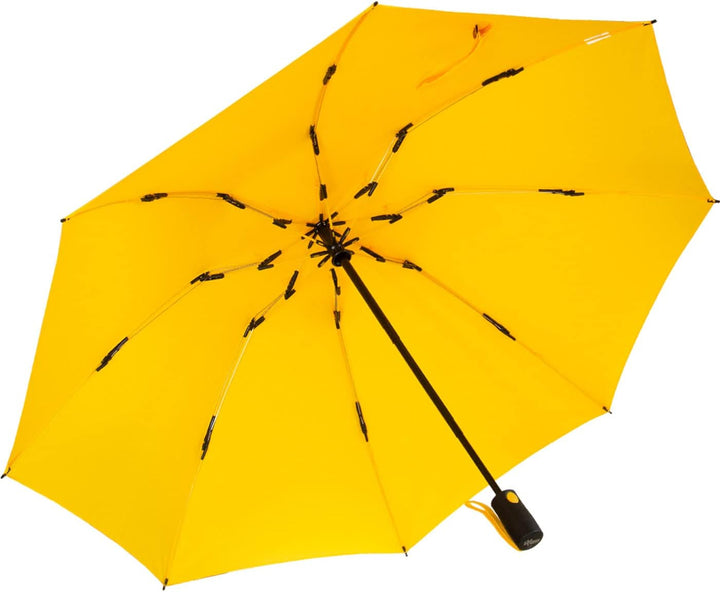 iX-brella Reverse umgekehrt öffnender Fiberglas-Taschenschirm mit farbigen Speichen - gelb, Gelb