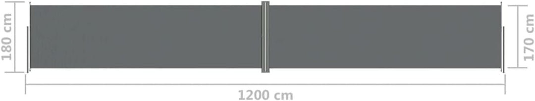 Tidyard Ausziehbare Seitenmarkise, Sichtschutz, Windschutz, Wasserdicht, Sonnenschutz, Markise für B