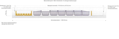 Lana Solution Besteckeinsatz für 120 er Schublade, 462 mm x 900 mm, Silber Silber 462 mm x 900 mm, S