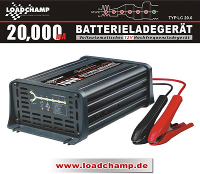 12V Ladegerät LC 20.0 Blei Säure AGM Gel Calcium Batterie Automatik Ladegerät Auto Solar 20Ampere IU