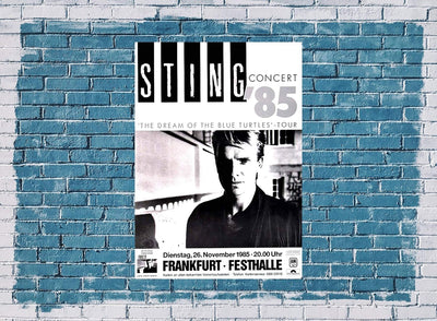 Sting - Blue Turtles, Frankfurt 1985 » Konzertplakat/Premium Poster | Live Konzert Veranstaltung | D