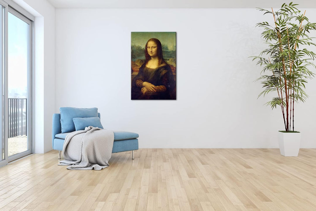 deyoli Die Mona Lisa von Leonardo Da Vinci Format:75x50 cm als Leinwandbild, Motiv fertig gerahmt au