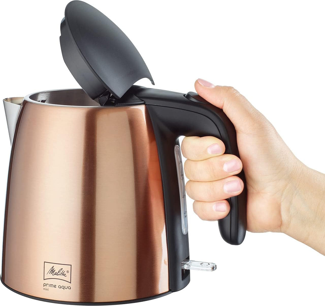 Wasserkocher - MELITTA - Prime Aqua mini, Edelstahl, Farbedition: Kupfer, 1.0 L, 2200 W, 1018-05, Ku