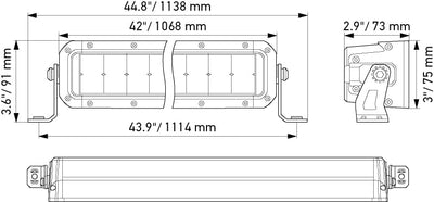 HELLA LED Scheinwerfer Black Magic Double Row Lightbar 40"- ECE Zulassung - 12/24V - 9720lm doppelte