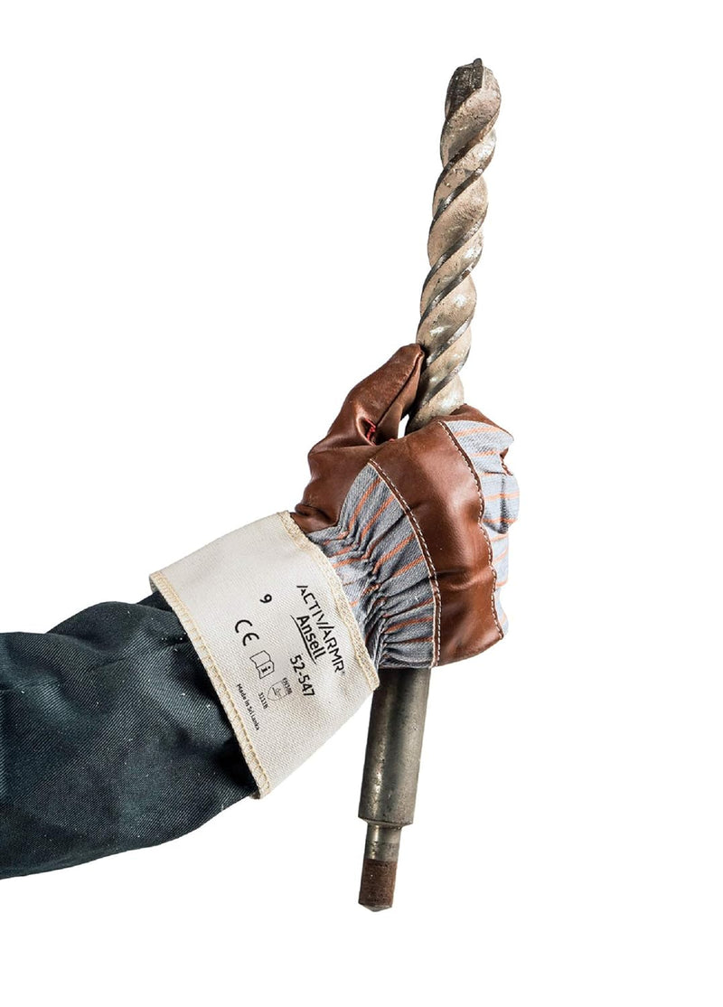 Ansell Hyd-Tuf 52-547 Mehrzweckhandschuhe, Mechanikschutz, Braun, Grösse 9 (12 Paar pro Beutel) Grös