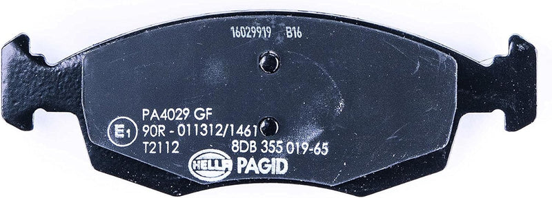 HELLA PAGID 8DB 355 019-651 Bremsbelagsatz - T2112 - Dicke/Stärke: 16.7mm - Bremssystem: Teves - mit