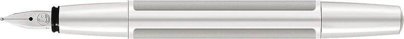 Pelikan 951954 Füllhalter Pura P40, F, silber Silver 1 Stück (1er Pack) F-Feder, Silver 1 Stück (1er