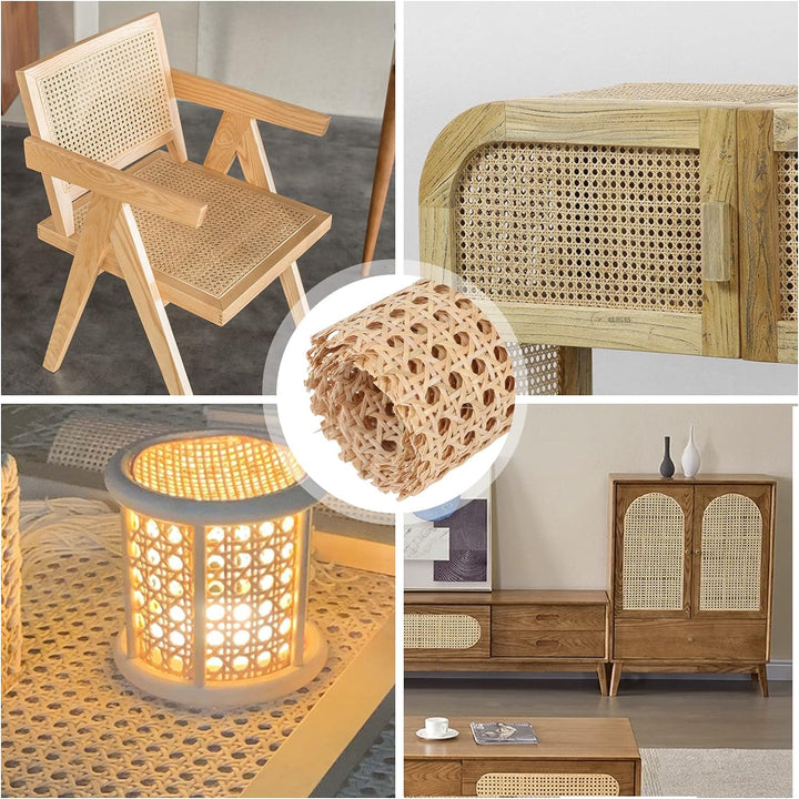 AYYDS Wiener Geflecht, Rattan 0107 Gurtband Natürlich Rattan Geflecht, Handgemachtes Rattan Kunsthan