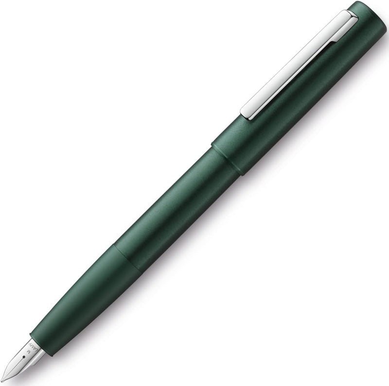 LAMY aion Füllhalter 077 - Moderner Füller in der Farbe Dunkelgrün aus einem nahtlos aus Aluminium t