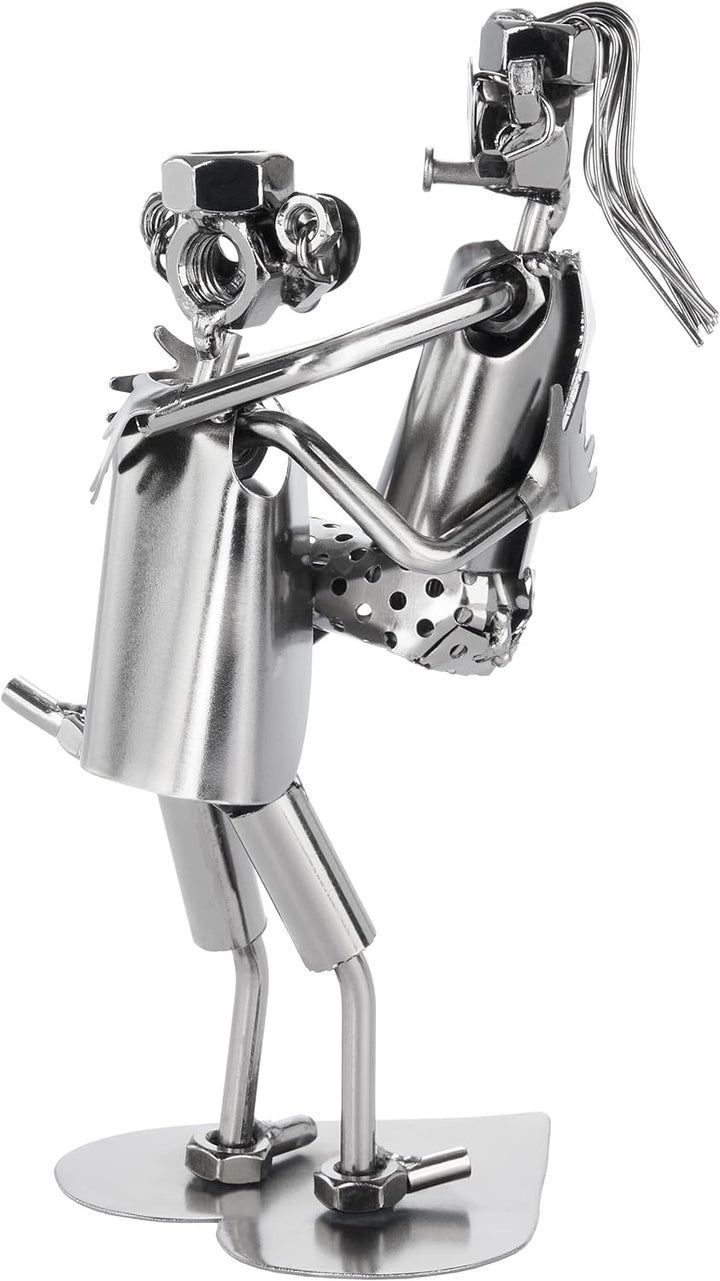 BRUBAKER Schraubenmännchen Liebespaar - Frau auf den Armen des Mannes - Eisenfigur Metallmännchen -