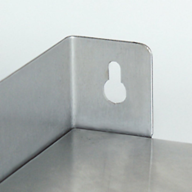 Wandregal aus Edelstahl, BxTxH 1000x250x650 mm, 3 Regalböden, Silber