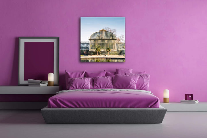 deyoli riesiges Gewächshaus Format: 60x60 als Leinwandbild, Motiv fertig gerahmt auf Echtholzrahmen,