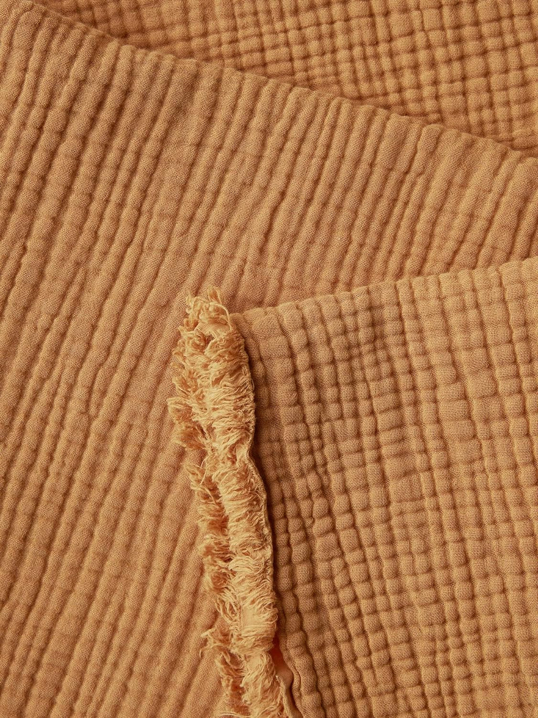 Vertbaudet Decke aus Bio-Baumwoll-Gaze, Karamell TU Braun Einheitsgrösse, Braun Einheitsgrösse