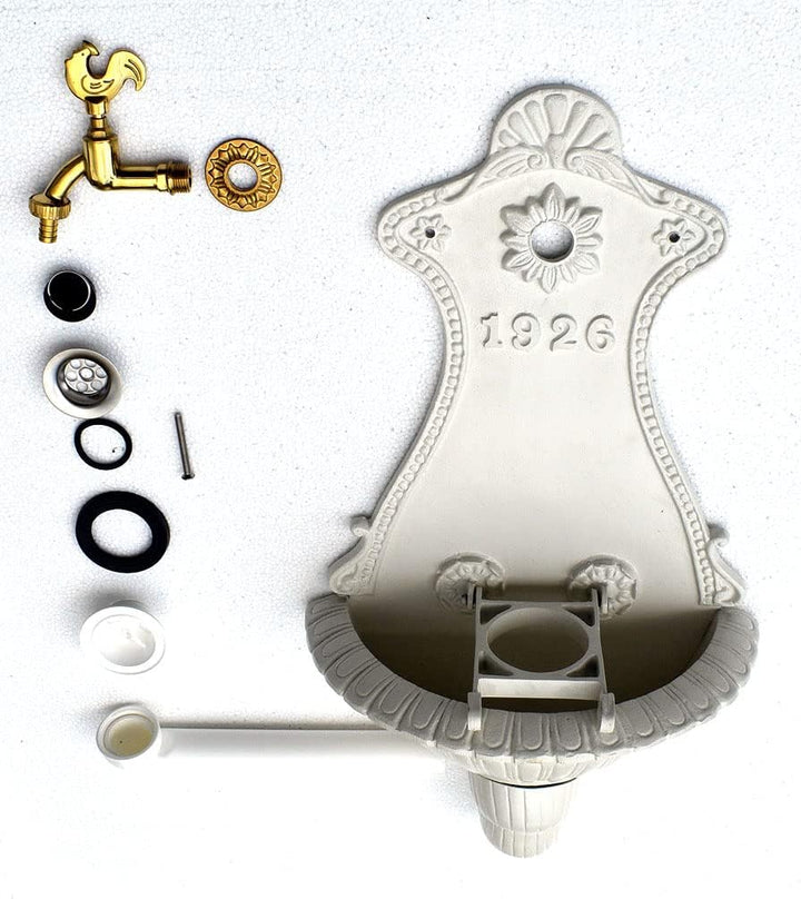 Wandbrunnen Graf von Gerlitzen Blumenampel Alu Pflanzschale Garten Deko Blumentopf Blumenkasten Wand