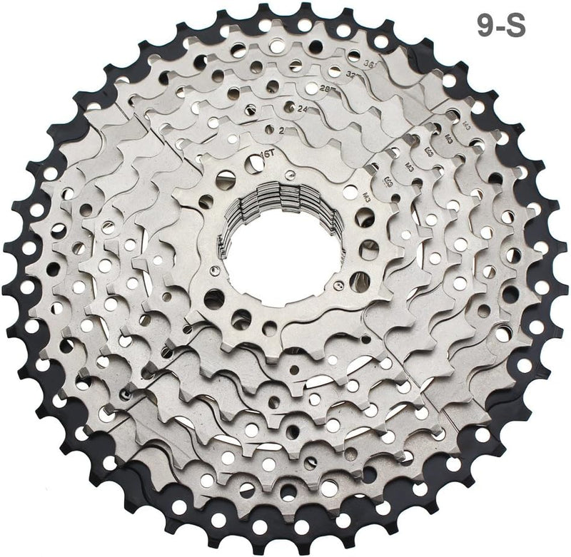 FOMTOR 9 Fach Kassette MTB 9-Fach Kassette 11-40 für Mountainbike, MTB, BMX, Sram Sunrace Shimano Ul