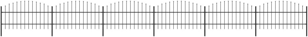 Gecheer Gartenzaun Gartentor Zaunpaneel (0,75-1) x 10,2 m Mit Dekorativen Speerspitzen,Schmuckzaun T