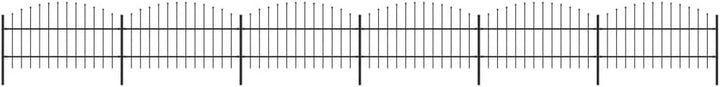 Gecheer Gartenzaun Gartentor Zaunpaneel (0,75-1) x 10,2 m Mit Dekorativen Speerspitzen,Schmuckzaun T