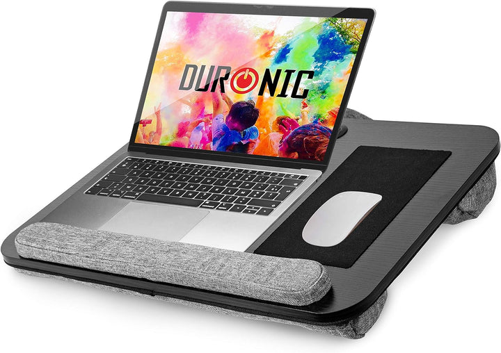 Duronic DML433 Laptopständer mit Handgelenkpolster | Ergonomischer Laptop Tisch mit Kissen | Laptop
