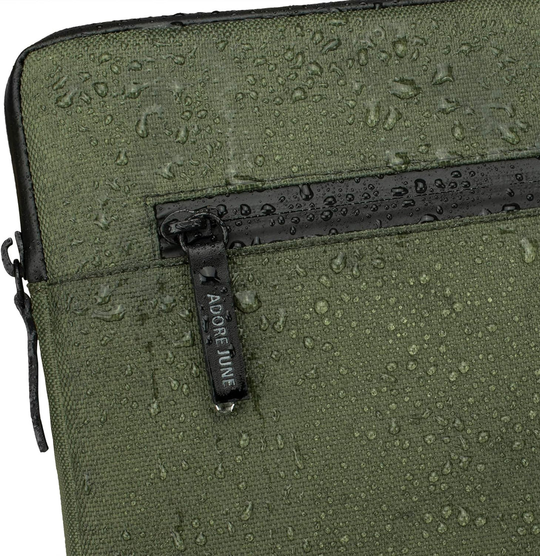 Adore June 16 Zoll Bent Laptop Tasche Oliv Grün kompatibel mit MacBook Pro 16 2023 2021, Nachhaltige