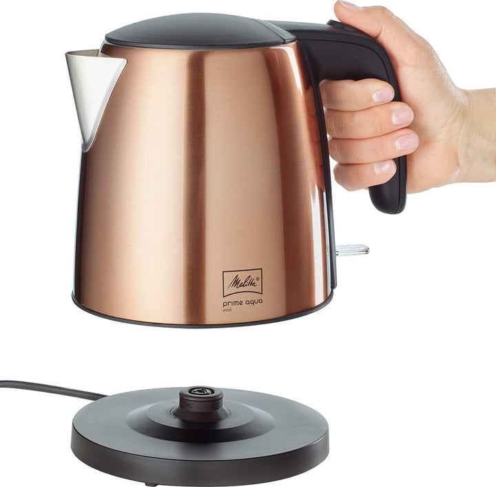 Wasserkocher - MELITTA - Prime Aqua mini, Edelstahl, Farbedition: Kupfer, 1.0 L, 2200 W, 1018-05, Ku