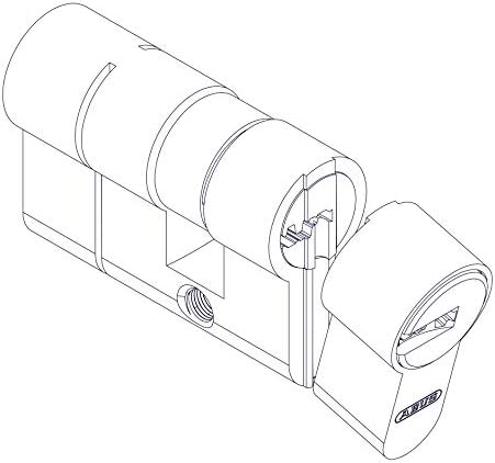 ABUS Knopfzylinder, Vernickeltes Messing, 55 und 45 55+45 Vernickeltes Messing, 55+45 Vernickeltes M