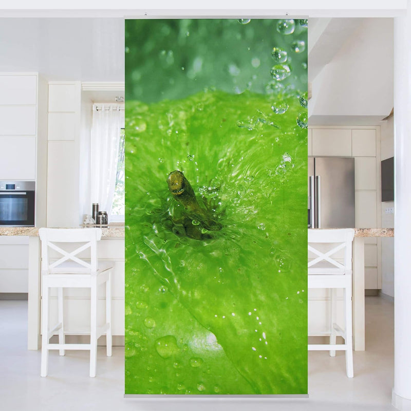 Bilderwelten Raumteiler Green Apple 250x120cm inkl. transparenter Halterung 250x120cm incl. transpar