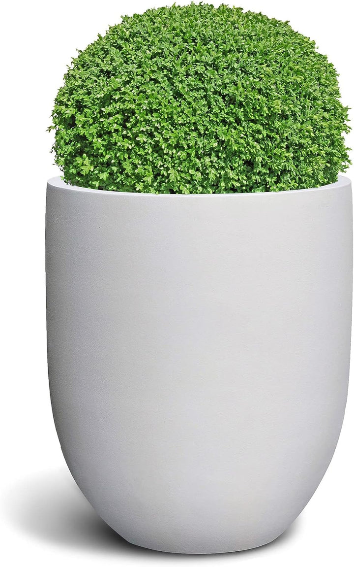 ESCHBACH® Pflanzkübel Tall Egg Pot 40 Weiss Rund * 40 x 47 x 47 cm * 10 Jahre Garantie 40x47x47, 40x