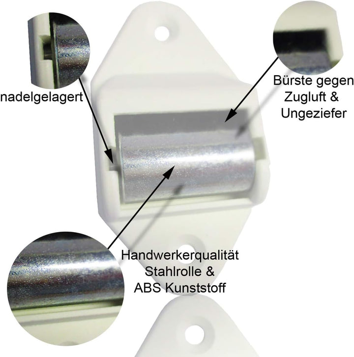 Gurtleitrolle Rolladen Gurtführung 23 mm Königsrolle Handwerkerqualität 10 Stück, 10 Stück