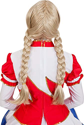 Perücke: Garde-Tanzperücke, mittelblond, Zöpfe, ca. 60 cm