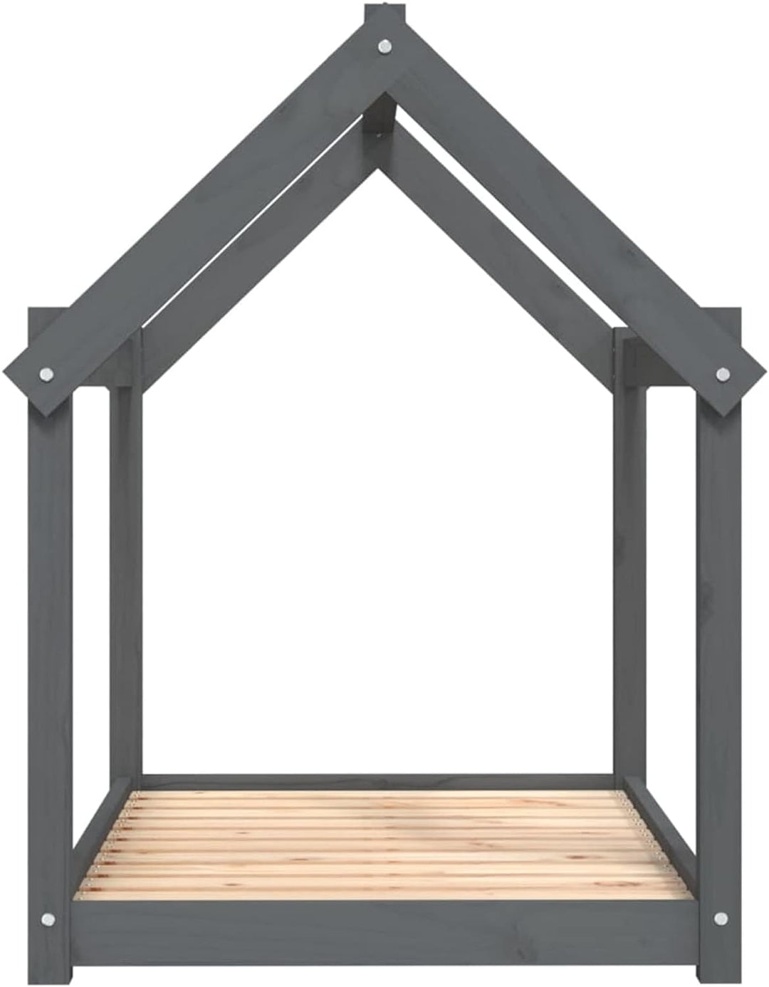 Tidyard Hundebett Hundekorb Hundesofa Massivholz Kiefer Grau 101x70x90 cm 101x70x90 cm Grau Massivho