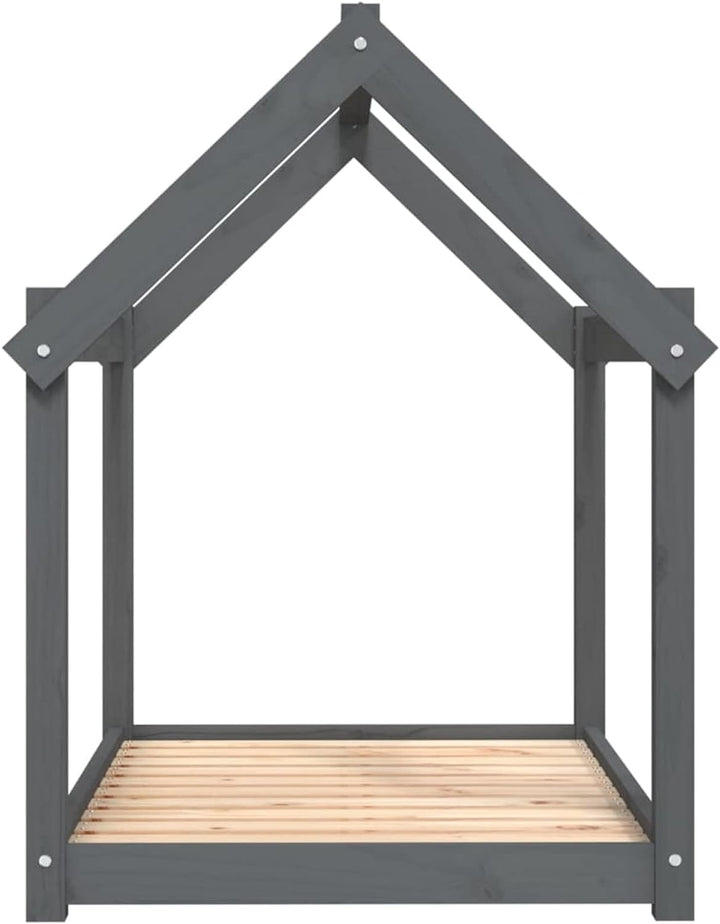 Tidyard Hundebett Hundekorb Hundesofa Massivholz Kiefer Grau 101x70x90 cm 101x70x90 cm Grau Massivho