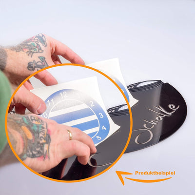 GRAVURZEILE Schallplattenuhr - Skyline Hattingen - Wanduhr aus gegossenem Vinyl mit Stadt Skyline 30