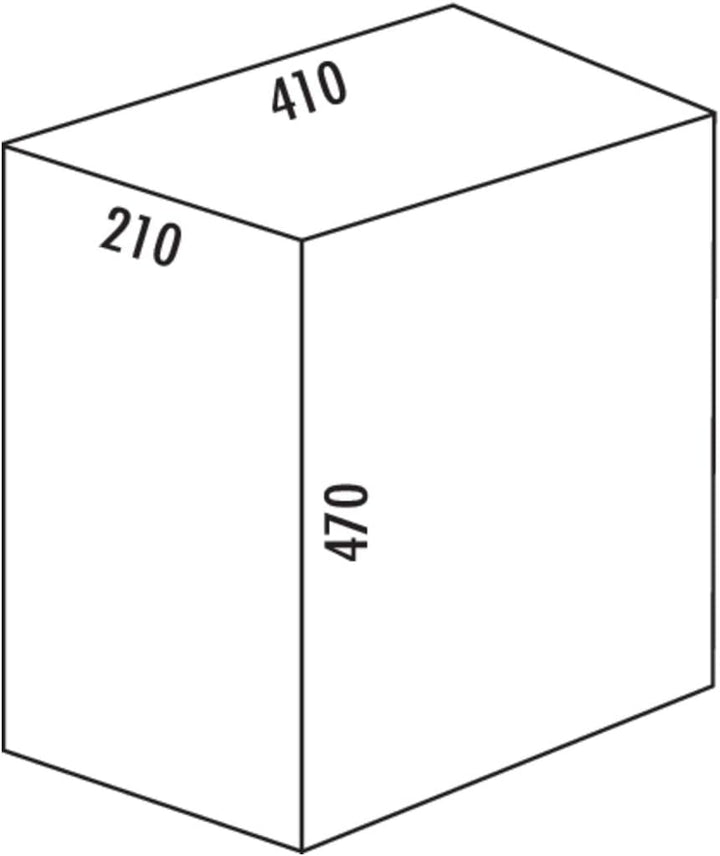 Naber Vario 1. Abfallsammler, alu grau.