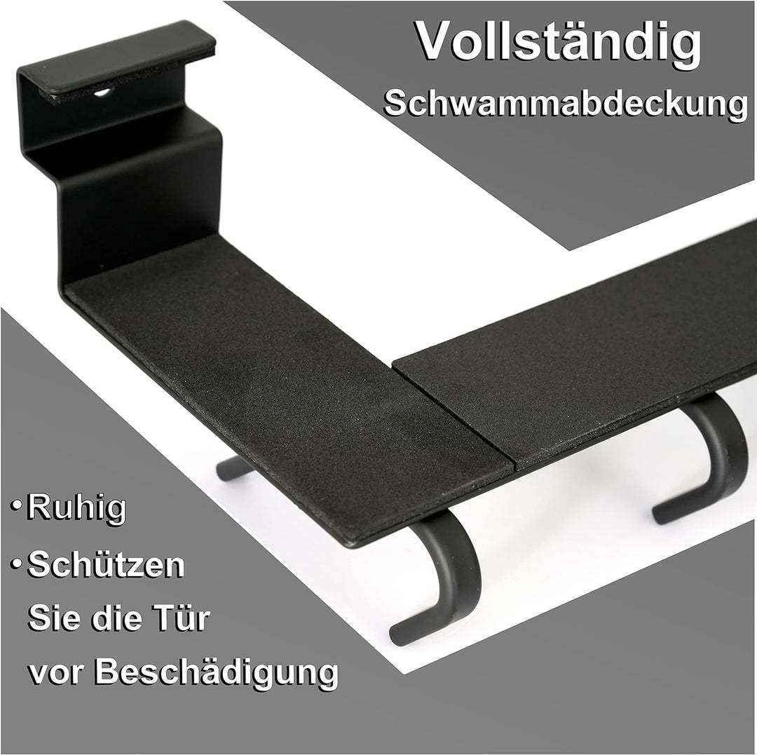 WEBI Türgarderobe mit 6 Haken,Türhaken zum Einhängen,Türaufhänger,Kleiderhaken Tür,Haken Tür,Türhake