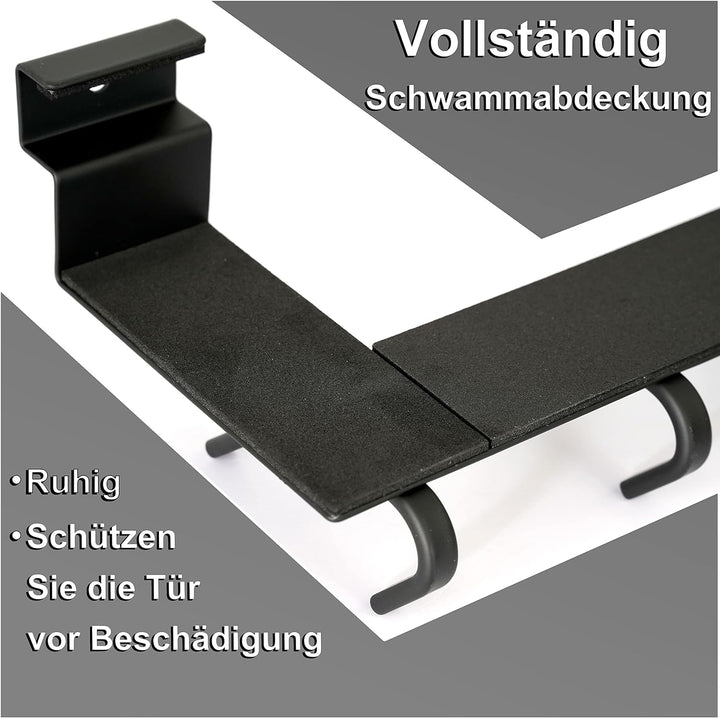 WEBI Türgarderobe mit 6 Haken,Türhaken zum Einhängen,Türaufhänger,Kleiderhaken Tür,Haken Tür,Türhake