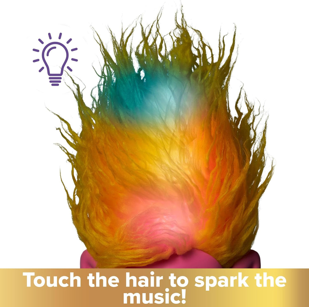 TROLLS DREAMWORKS - Rainbow HairTunes Viva Puppe mit leuchtendem Haar und Musik, Umhang, für Kinder