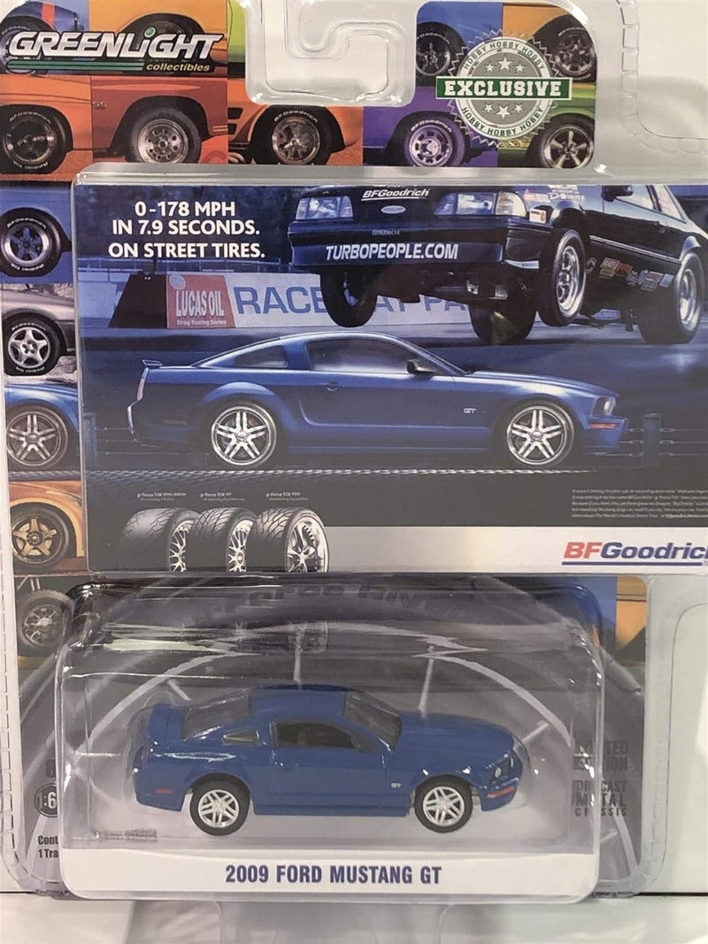 Greenlight 2009 Ford Mustang GT BFGoodrich Blue 1:64 Massstab 30139