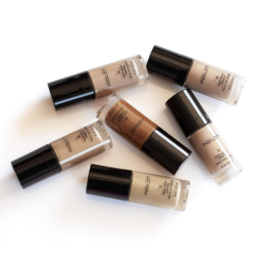 Inglot HD Perfect Coverup Foundation, Für einen langanhaltenden Effekt mit HD Pigmenten, Hypoallerge