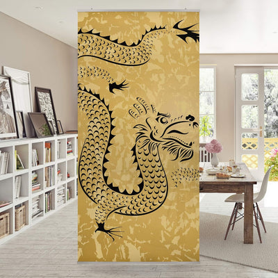 Bilderwelten Raumteiler Chinese Dragon 250x120cm inkl. transparenter Halterung, inkl. transparenter