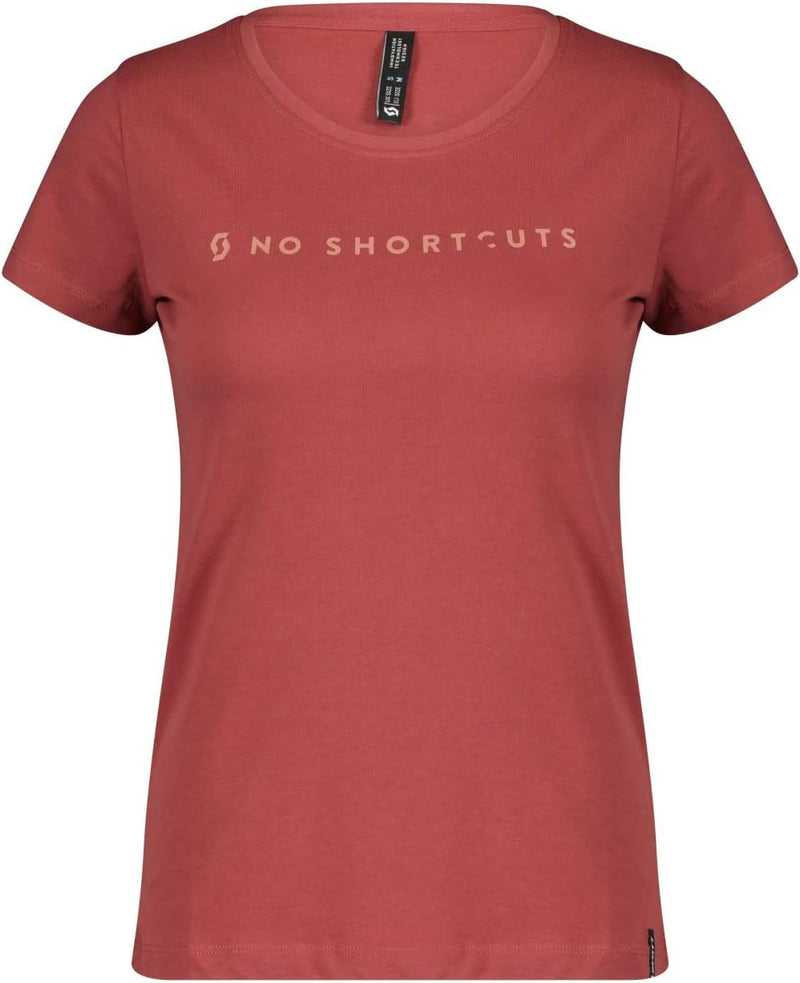 Scott No Shortcuts Damen Freizeit T-Shirt rot 2022 36-38 Rot, 36-38 Rot