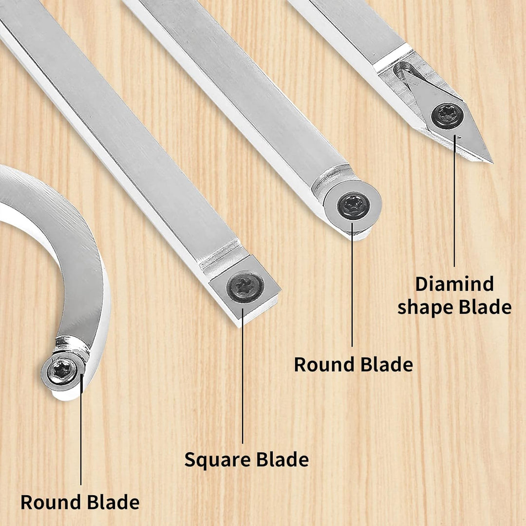 Hartmetall Wendeschneidplatten Set für Drehmeissel, Yasorn 8 Stück Hartmetall Einsatzschneider für H