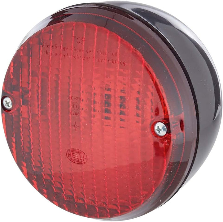 HELLA - Heckleuchte - Glühlampe - 12/24V - Anbau/geschraubt - Lichtscheibenfarbe: rot - Stecker: Fla