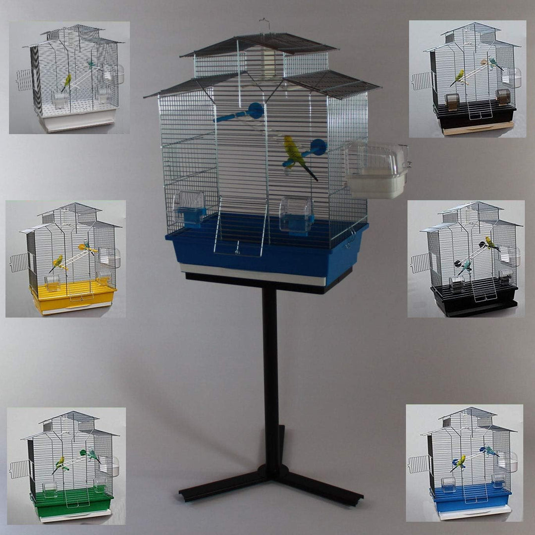 Vogelkäfig,WellenVogelkäfig Vogelbauer Wellensittich Kanarien Voliere Vogelhaus Käfig IZA 2 II weiss